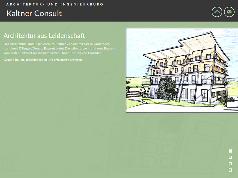 Startseite Kaltner Consult (Screenshot)